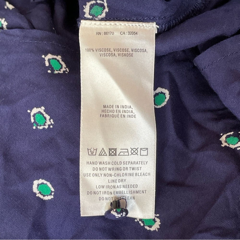 Navy Anthropologie Ashton Boho Peasant Top, by Vanessa Virginia - 2 - Picture 10 of 10